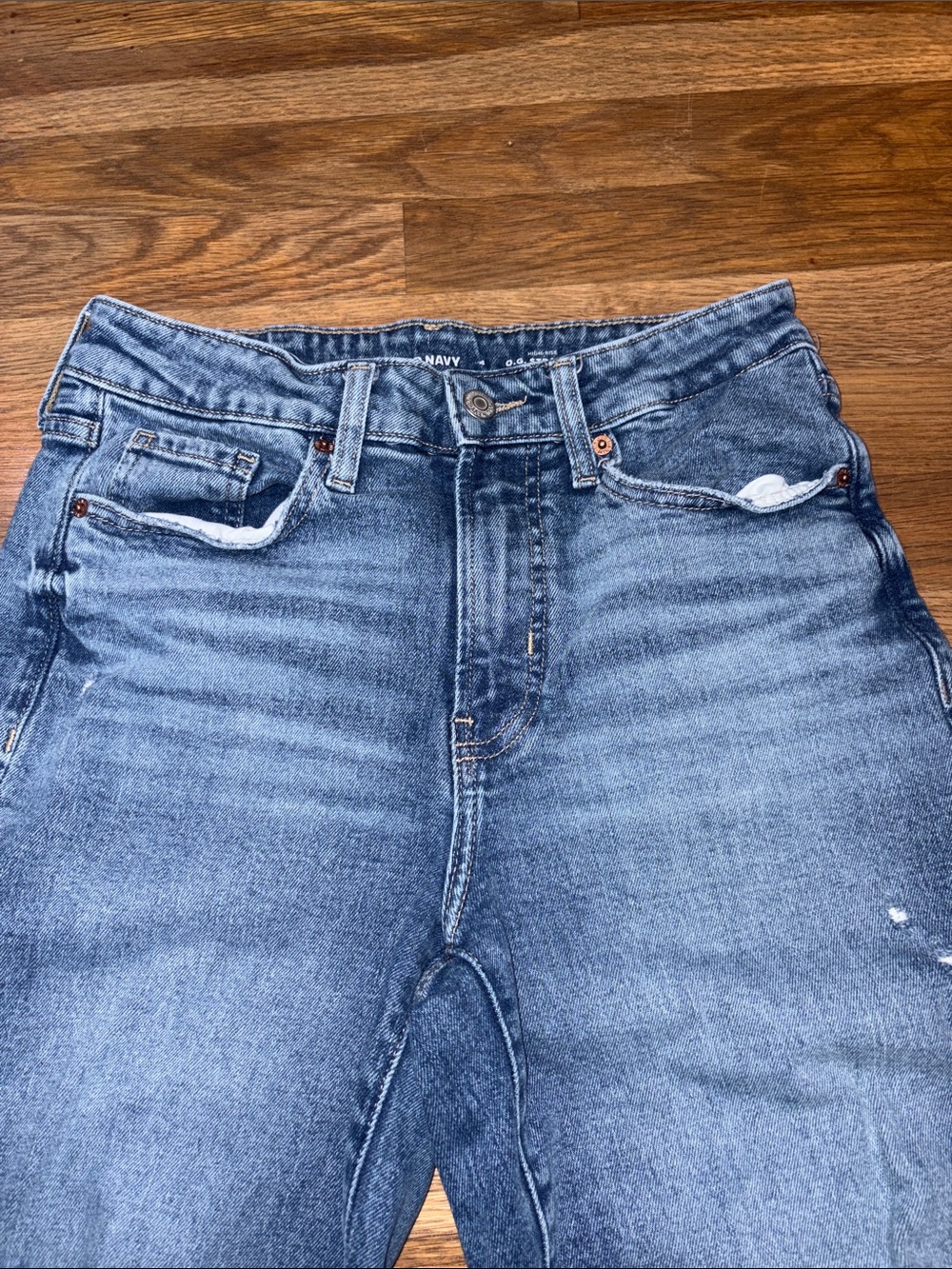OLD NAVY distressed OG straight jeans - Picture 2 of 8